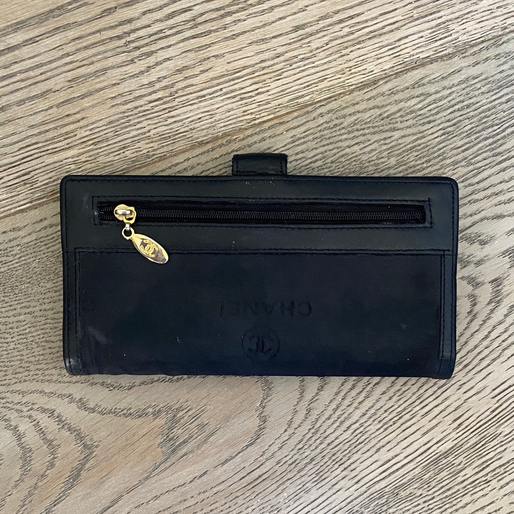 Designer Wallet Vintage Classic Black Leather Wallet – Authenticity Unverified - Picture 2 of 9